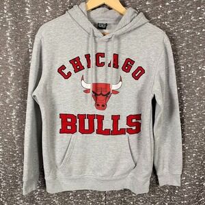 Chicago Bulls NBA Ultra Game Hoodie Sweatshirt Gray Red Men's Size XS